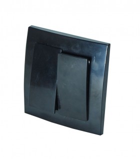 REV Выключатель с/п 2-кл серия Palazzo, черный, düwi