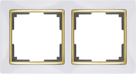 WL белый/золото 2-ая рамка WL03-Frame-02-white-GD