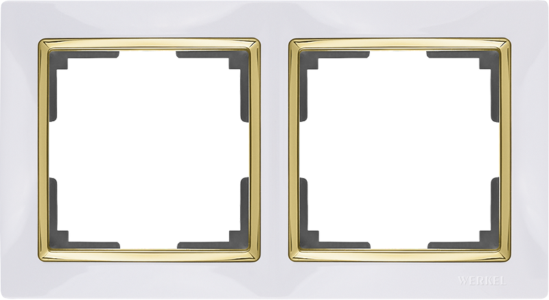 WL белый/золото 2-ая рамка WL03-Frame-02-white-GD