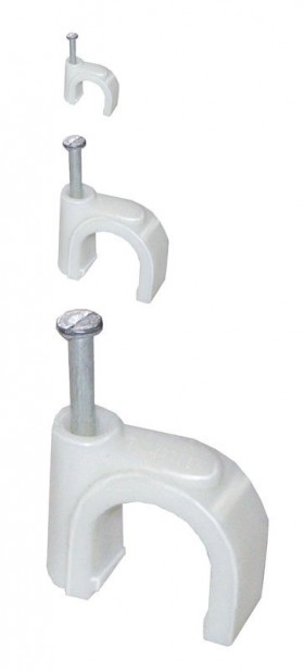 IEK СКОБА КРУГЛАЯ 14мм /100/ ДЛЯ КАБЕЛЯ