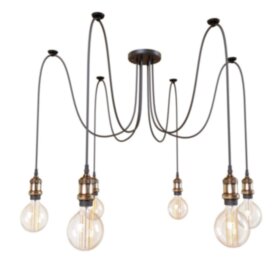 LP-002/6 Паук Потолочная плита золото 2 м Патрон лампы золото 6 патрона"