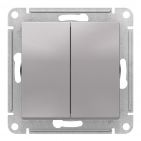 Механизм переключателя перекрестный 2-кл алюминий AtlasDesign