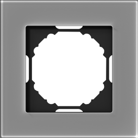 Рамка 1-я, Natural дымчатое стекло, серия A07