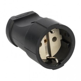 Гнездо штепсельное б/з чер, 16А 250В EKF PROxima