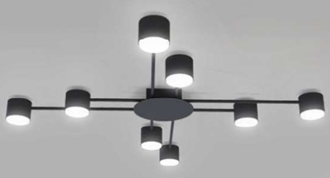 CL-POINT-R001-GX53*8 BLACK BK (1) Люстра NW