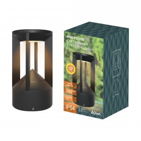 Светильник столб садово-парковый NUOVO LED 110х110х200 3000К, литой алюминий  IP54 черный, duw