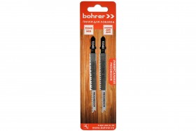 Пилки для лобзиков Bohrer по дереву Т234X HCS 116/91мм, шаг 2-3 мм (Прогрессор) (2 шт. в уп.) (600/100/1)