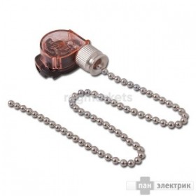 REV Выключатель цепочка-металл 2А. Для всех типов бра, торшеров, светильников Цвет: серебро