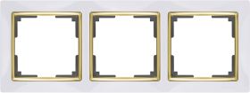 WL белый/золото 3-ая рамка WL03-Frame-03-white-GD