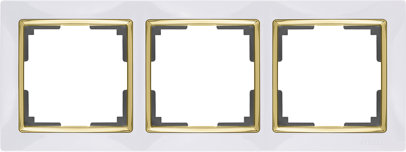 WL белый/золото 3-ая рамка WL03-Frame-03-white-GD