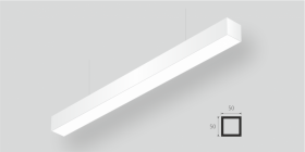 Светильник Line 5050-1000мм 38Вт (Температура 5000К, Цвет Белый Муар, Тип крепления Подвесной)