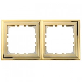 Рамка 2-постовая (золото)  (50шт) 1кор.=500шт  CLASSIC