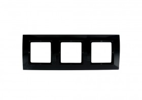 REV Рамка на 3 поста серия Palazzo, черный, düwi