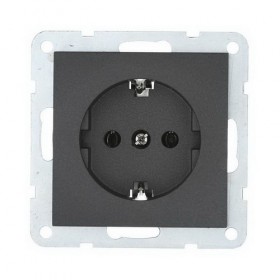 Розетка  с з/к без шторок (черн. бархат) LK60 (20шт) 1кор.=200шт.