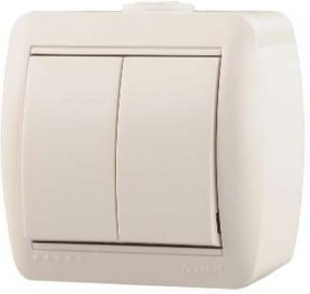 LZ NATA  бел наружн выкл 2 кл