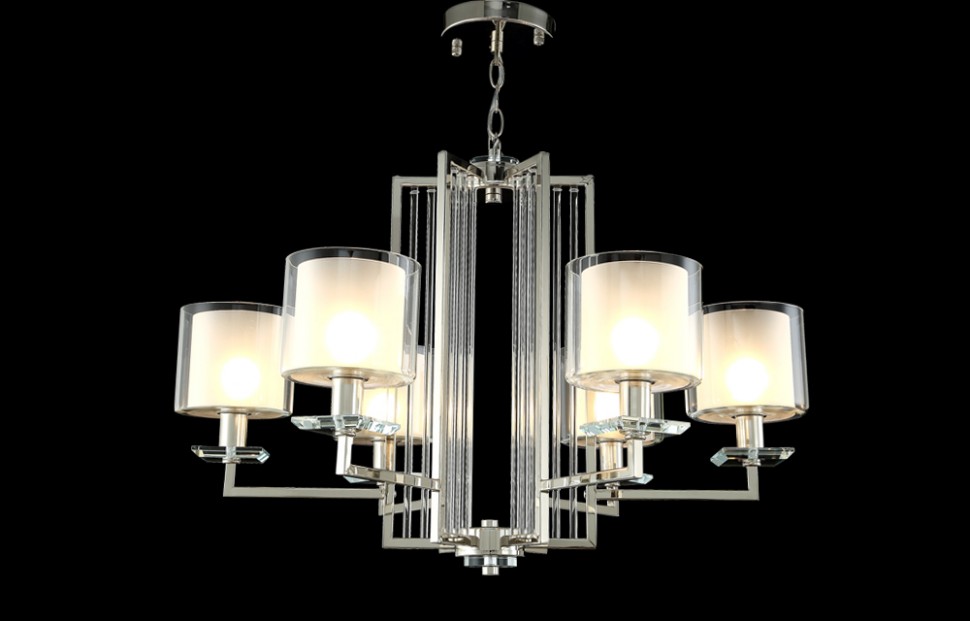 CRYSTAL LUX Люстра NICOLAS SP-PL6 NICKEL/WHITE 3400/306