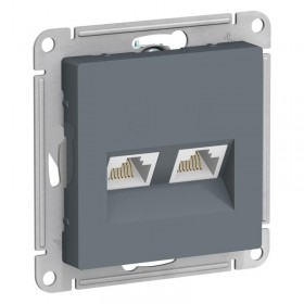 Механизм розетки RJ45+RJ45 грифель AtlasDesign