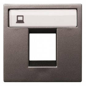 Abb NIE Накладка для 1-го суппорта/разъёма типа 2017. и/или 2018, 2-модульная,серия Zenit, цвет антр