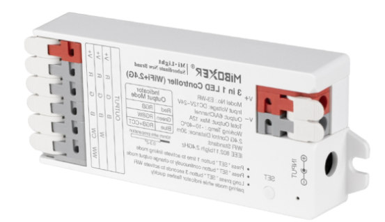 Контроллер светодиодных лент 3 в 1  RGB/RGBW/RGB+MIX (WiFi+2.4G)управление через телефон