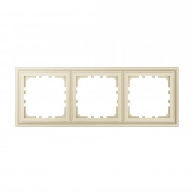 Рамка 3-постовая (бежевый матовый) LK80 CLASSIC
