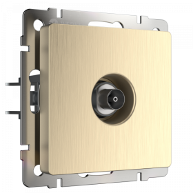 WL ТВ-розетка оконечная (шампань рифленый)