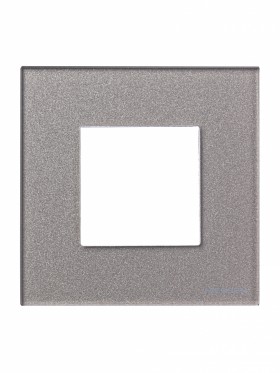 Abb NIE Рамка 1-постовая, 2-модульная, серия Zenit, стекло Брызги шампанского