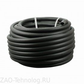 Труба гофр. ПНД 25 с зондом черная ИЭК (50м)