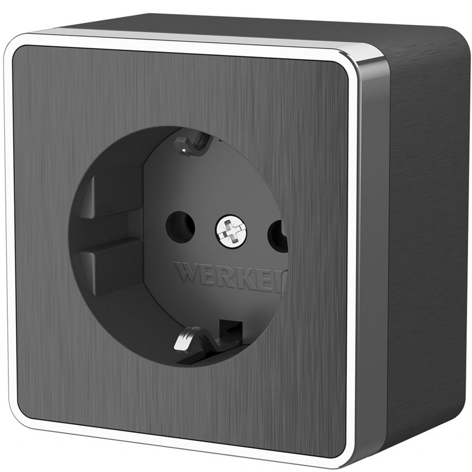 W5071004 /Розетка с заземлением Gallant (графит рифленый)