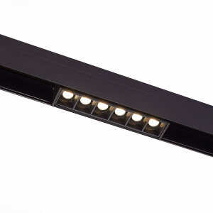 ST361.436.06 Магнитный трековый светильник Черный LED 1*6W 3000K 532Lm Ra>80 36о IP20 L115xW22xH44 48V