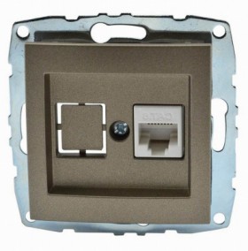 MONO Механизм Комп. (Rj45 Cat 6) бронза (12/60)