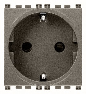 РОЗЕТКА 2P+T 16A НЕМЕЦКИЙ СТАНДАРТ, METAL