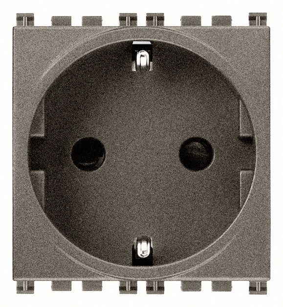РОЗЕТКА 2P+T 16A НЕМЕЦКИЙ СТАНДАРТ, METAL