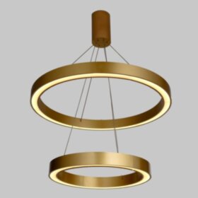 Люстра с ПДУ &quot;Бергамо&quot; 90вт 3000-6000К LED золото d.40+60см    4494669