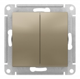 Механизм переключателя перекрестный 2-кл шампань AtlasDesign