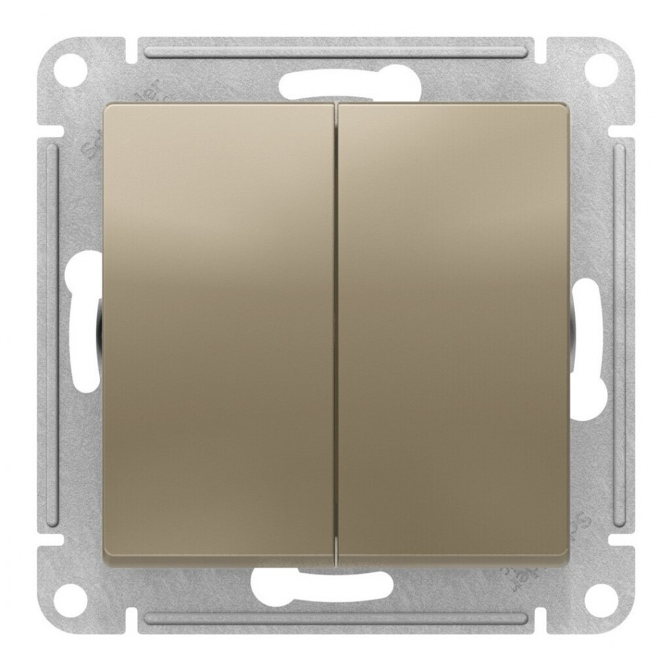 Механизм переключателя перекрестный 2-кл шампань AtlasDesign