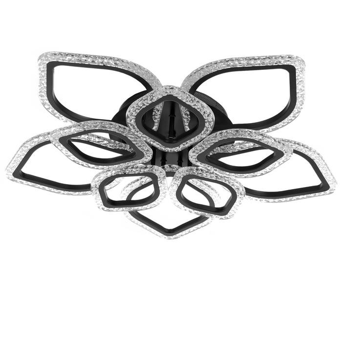 Люстра с ПДУ 10021/10BK LED 190Вт 3000-6000К диммер черный 70х70 см   5177737