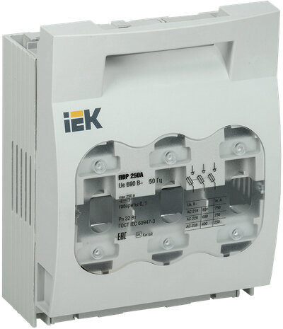 IEK Выключатель-разъединительпредохранитель 250А SRP-20-3-250