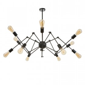 Люстра &quot;Краб&quot; E27 12х40Вт черный 80х80х100 см