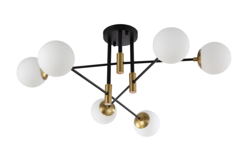 Светильник потолочный Crystal Lux FIDEL PL6 BLACK 0630/105