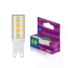 REV Лампа сд JCD G9 6W 360Лм, 2700K, теплый свет, 220V