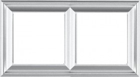 Jung Серия Eco Profi Deco  рамка, 2 поста, алюминий