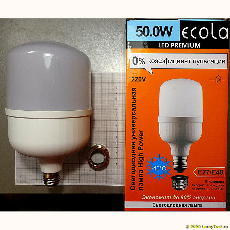Лампа св/д Ecola E27/E40 50W 4000K 230x140 Pemium HPUV40ELC