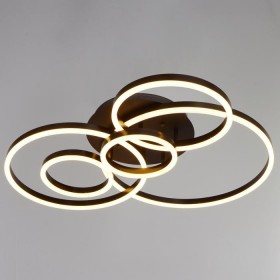 Люстра с ПДУ 10040/5 LED 198Вт 3000-6000К диммер кофе 75х75 см   5177785