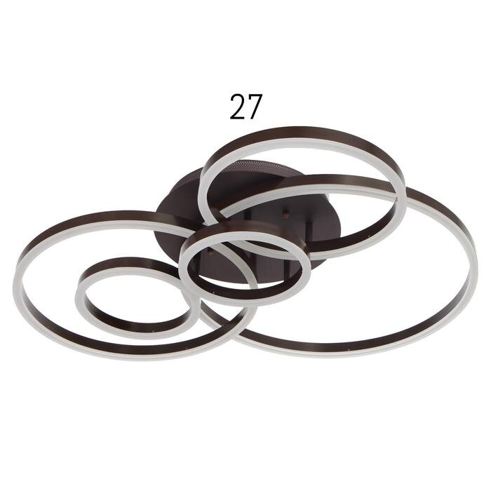 Люстра с ПДУ 10040/5 LED 198Вт 3000-6000К диммер кофе 75х75 см   5177785