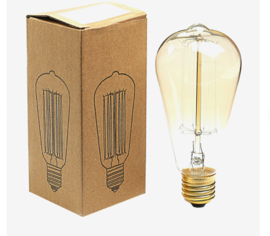 Лампа накаливания винтажная "Ретро", ST64, 40 Вт, Е27, 230 В, 145х64 мм, теплый белый 2921738