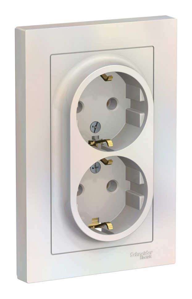 Розетка 2-м с/з жемчуг AtlasDesign