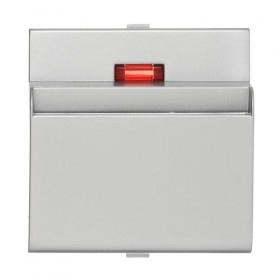 Накладка для выключателя гостиничного для включения с помощью карточки 16A, 250B (сереб. металлик)