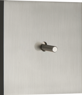 Donel N96 выключатель звонкового типа на 1 тумблер, Цилиндр, 10AX 250V, Вороненая сталь, серия DT