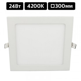 Ecola св-к встр. св/д даунлайт 24W 4200K 4K Квадрат (20шт)