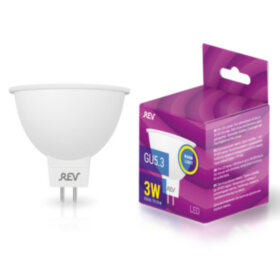 REV Лампа сд MR16 GU5.3 3W, 3000K, теплый свет